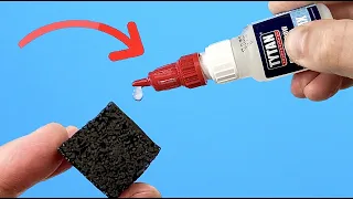 🔥🔥GLUE Stronger than STEEL! Mix charcoal powder and superglue  You will be shocked!