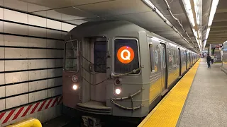 MTA NYCT Subway: R68A (Q) train departing 96 Street Station