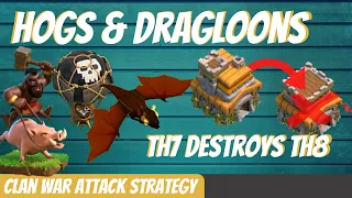 Clash of Clans Attack Strategy - When TH7 takes out a TH8