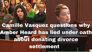 Camille Vasquez questions Amber Heard Lies about Donating 7 Million. Amber Heard vs Johnny Depp