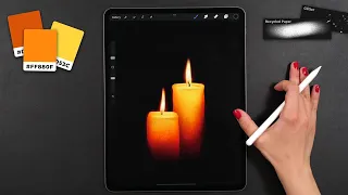 Draw With Me - Realistic Candles | My Procreate Digital Art Technique