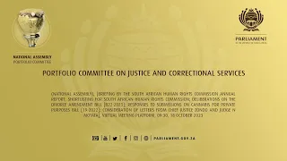 Portfolio Committee on Justice and Correctional Services, 18 October 2023.