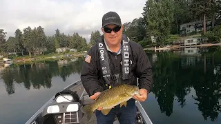 September Smallmouth Bass, Cutthroat Trout, and Underwater Camera Fishing on American Lake, WA