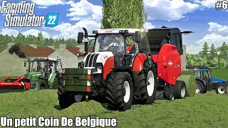Mowing GRASS and Baling HAY│Un Petit Coin De Belgique│FS 22│6