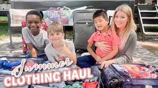 Summer Clothing Haul for Our Big Family! ☀️ Packing for Summer Break