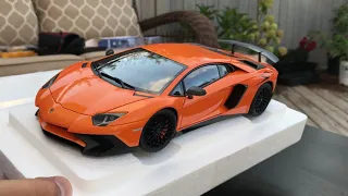 UNBOXING - 1:18 AutoArt Lamborghini Aventador LP750-4 SV (Arancio Atlas)