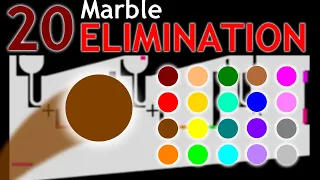 Super Marble Race | 20 Marble Elimination Race | 180