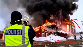 Finnish police - Big schoolfire in finland!  (english subtitles)