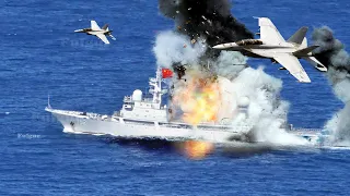 US Marine Jets Sink Chinese Warship After Chinese Harassment of The Philippine Coast Guard in SCS