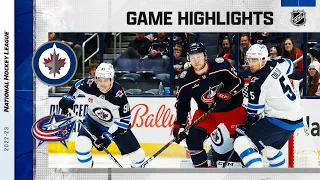 Jets @ Blue Jackets 2/16 | NHL Highlights 2023