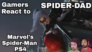 Gamers React to Marvel's Spider-Man PS4 The Heist [DLC] SPIDER-DAD!