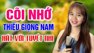 Karaoke Cõi Nhớ Song Ca Thiếu Giọng Nam  Hát với Tuyết Nhi Organ