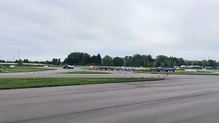 Sean Troy roasting the tires on the CS after finishing 9th out of 84 cars in the One Lap of America