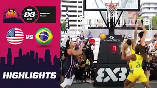 USA v Brazil | Women's FINAL - Highlights | FIBA 3x3 AmeriCup 2021