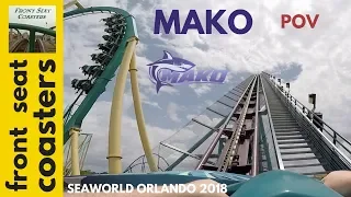 Mako FULL POV Superview SeaWorld Orlando 2018 Roller Coaster On-Ride Front Seat GoPro 60fps