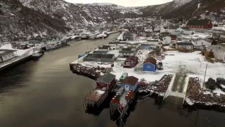 Aerial Footage of Petty Harbour, Newfoundland and Labrador