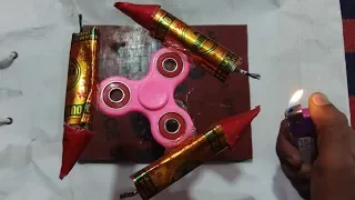 ROCKET VS FIDGET SPINNER EXPERIMENT/ Diwali Rocket 🚀