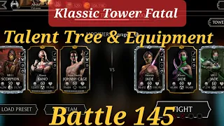 Mk Mobile Klassic Tower Fatal Battle 145 | Talent Tree & Equipment #mkgaming #mkmobile