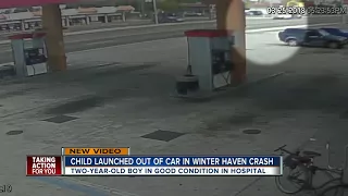 Video shows 2-year-old ejected from back window of vehicle in Winter Haven crash