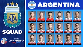 ARGENTINA OFFICIAL SQUAD COPA AMERICA 2024 | ARGENTINA 29 MAN SQUAD DEPTH FOR COPA AMERICA 2024