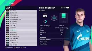 PES 2021 Zenit Player Ratings | Dzyuba, Malcom, Lunev, Ivanovic | Full Game