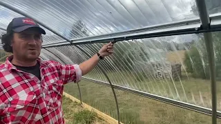 Hoop House/ High Tunnel Overhead Irrigation Part 2.