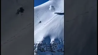 MASSIVE AVALANCHE Caused by Explosions 🤯🔥✅|#short #shorts #amazing #epic #crazy #avalanche