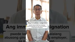 HINDI PINAPAYAGANG MAGRESIGN?