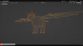 Blender - Winged Cow Creature TIMELAPSE