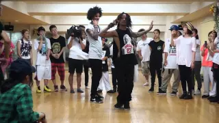 LES TWINS - Workshop in Kyoto 2015 ( CRAZY Freestyle )