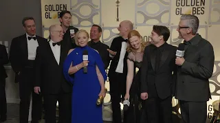 Succession Cast | 81st Golden Globes Winner's Backstage Interview -