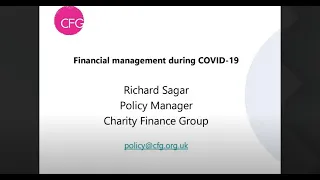 NCVO/CFG webinar: Financial management during covid-19