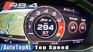 AUDI RS4 B9 2.9 V6 TURBO | ACCELERATION & TOP SPEED 0-294km/h LAUNCH CONTROL by AutoTopNL