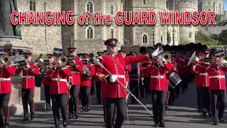 WINDSOR CASTLE GUARD 9 Regiment Royal Logistic Corps with British Army Band Sandhurst | 6th Oct 2022