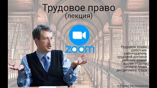 Всё трудовое право (+ тренинг преподаватель не вышел в Zoom)