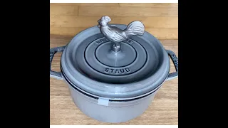 스타우브 꼬꼬떼 18cm 그레이 | 원형 주물 무쇠냄비 | ST101818 | Staub Cast Iron Enamel La Cocotte 鋳鉄鍋 | Casserole de fer