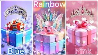 🥰😍 Pink 💖 VS Rainbow 🌈 VS Blue 💙 Choose Your Gift 🤓🤓 #choose #pickacard #pink #blue #rainbow