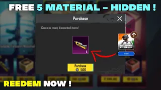 Omg 😱 Free Direct 5 Material In Bgmi & Pubg | How To Get Free Materials In Bgmi | Free Uc in bgmi