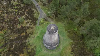 Tyndal Bruce Monument, amazing Dji Drone views, in Lomond Hills, Falkand Matt.Livsey ,EcosseSkyview