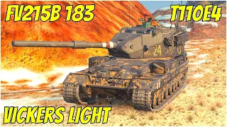 FV215b 183, T110E4 & Vickers Light ● WoT Blitz