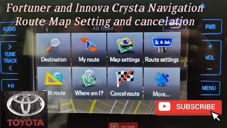 Navigation How to set and cancel the route map For Innova Crysta and Fortner?