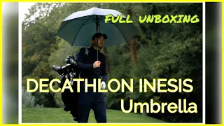 Decathlon! INESIS! Golf ProFilter Medium Umbrella Black! Unboxing!