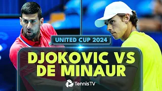 Alex De Minaur STUNS Novak Djokovic | United Cup 2024 Match Highlights