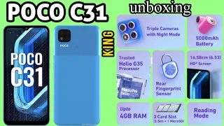 Poco c31 mobile unboxing,Ram3 Rom32, Buy Flipkart.