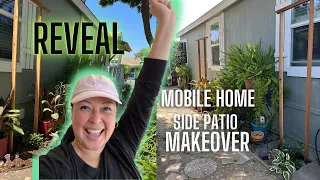 EXTREME Side Patio Makeover REVEAL - 😎🤯🤯 -  Mobile Home Projects!