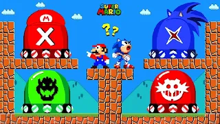 Can Mario Collect Ultimate All Character MARIO - SONIC Switch in Super Mario Bros.?|SUPER MARIO GAME
