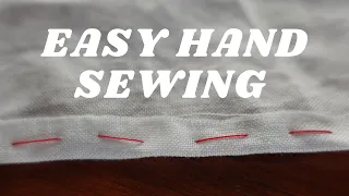 Learn to Hand Sew! (RIGHT HANDED): Easy Running Stitch Tutorial