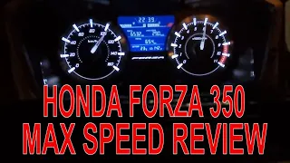 HONDA FORZA 350 (0-160 KM/H) MAX SPEED REVIEW