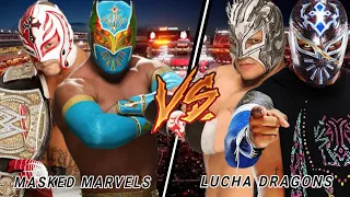 Rey Mysterio & Sin Cara (Místico) vs Kalisto & Sin Cara (Hunico) - "Masked Marvels vs Lucha Dragons"