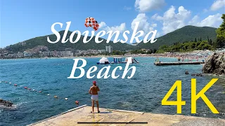 Slovenska Beach 🏝️ Budva Montenegro 🇲🇪 Walking Tour